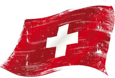 Swiss flag grunge clipart