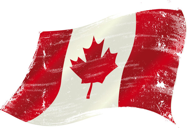 canadian flag grunge