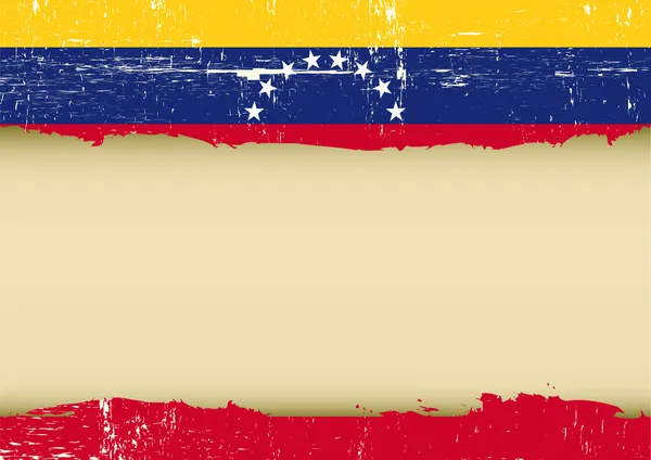 委内瑞拉划伤的旗 — 图库矢量图片