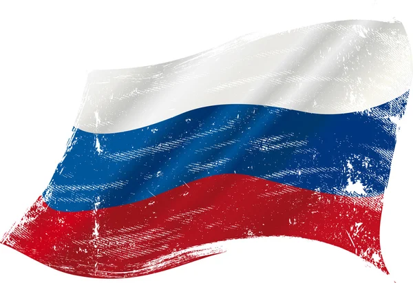 Гранж-флаг России — стоковый вектор