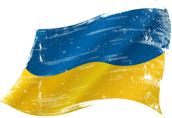 Ukrainische Grunge-Flagge — Stockvektor