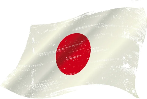 Bandera grunge de Japón — Vector de stock