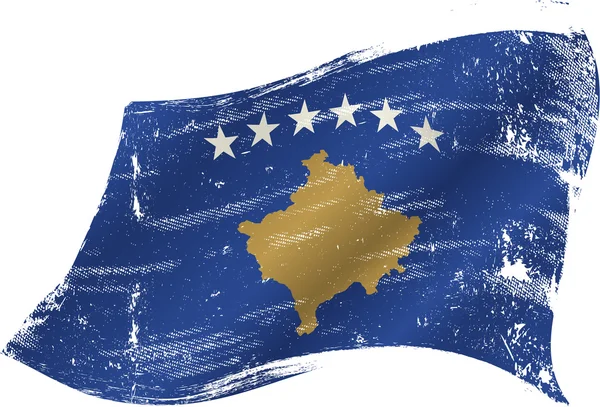 Kosovo bandiera grunge — Vettoriale Stock