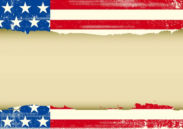 American Horizontal dirty frame — Stock Vector