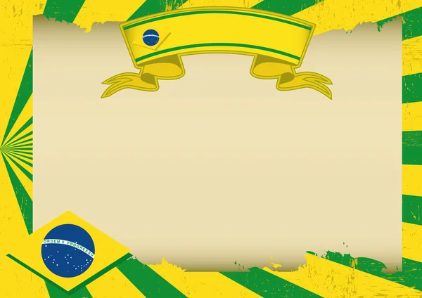 Brésil fond horizontal rayé — Image vectorielle