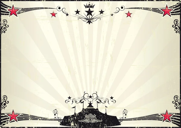 Гранж-горизонтальный цирковой плакат — стоковый вектор