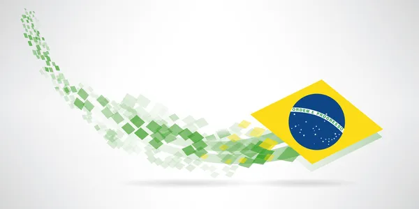 Bandeira moderna do brasil — Vetor de Stock