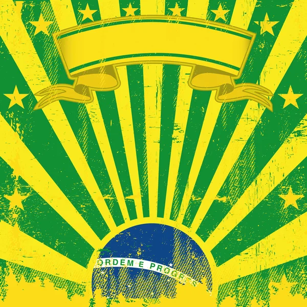 Brasil cuadrados de rayos de sol vintage — Vector de stock