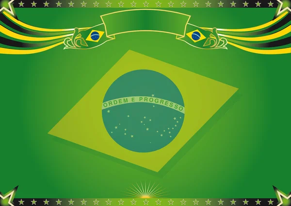 Yatay garip Brezilya arka plan — Stok Vektör