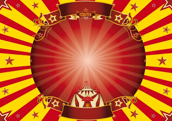Zirkus rot und gelb horizontal Hintergrund — Stockvektor