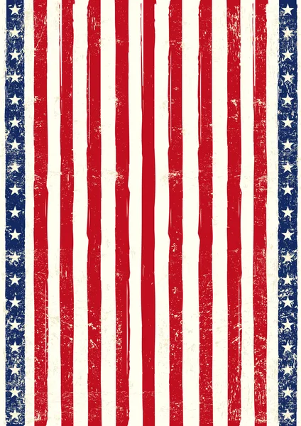 Bandeira americana cartaz grunge — Vetor de Stock