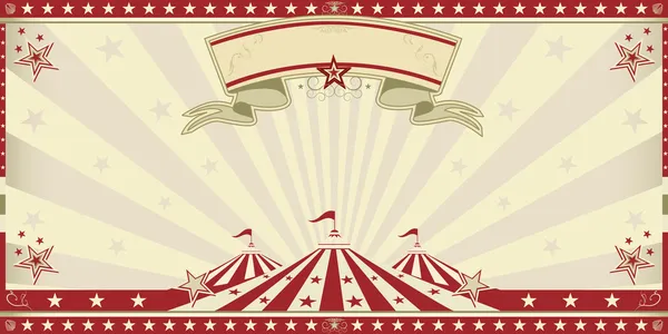 Circus red invitation — Stock Vector