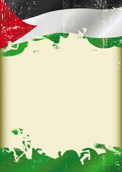 Poster Grunge palestinian - Stok Vektor