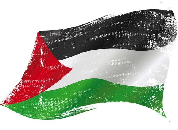 Bandeira do grunge palestiniano — Vetor de Stock