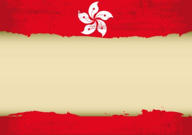 honk Kong çizilmiş bayrağı