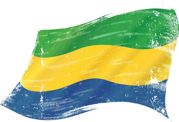 Machać flaga ilustracja Gabonu — Wektor stockowy