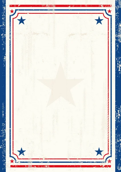 あなたのメッセージのための空のフレームを持つヴィンテージアメリカのポスター — ストックベクタ