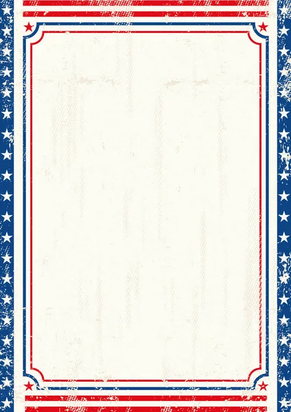Egy Vintage Amerikai Poszter Egy Üres Kerettel Üzenethez — Stock Vector
