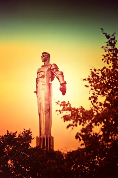 Gagarin monument Moscow — Stockfoto