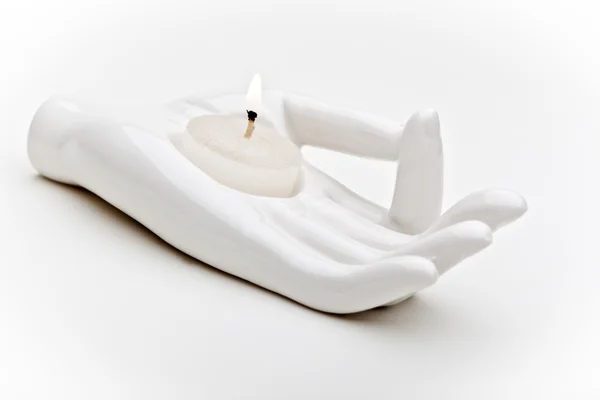 Hand candle — Stock Photo, Image