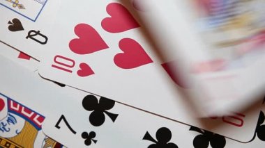 footage of playing card 