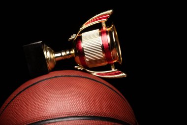 Basketbol kupası resmi koyu arkaplan 