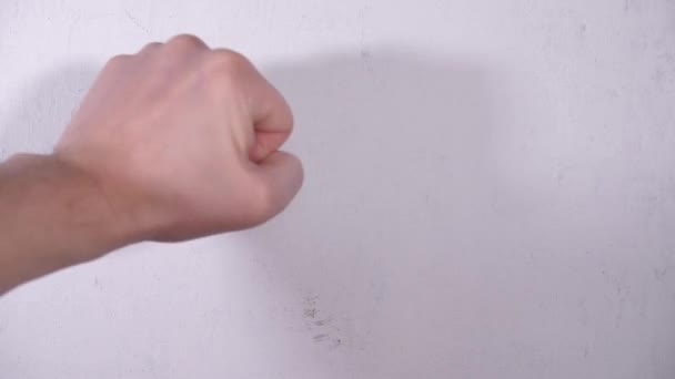 Materiał Filmowy Ostrą Ręką Ścienną — Wideo stockowe