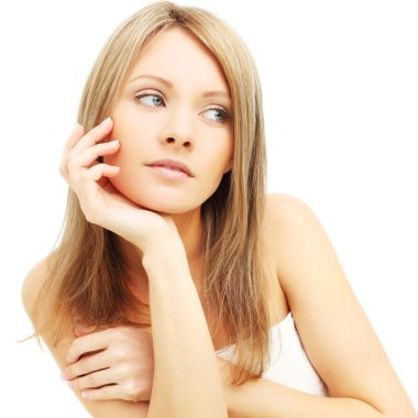 Güzel sarışın kadın.