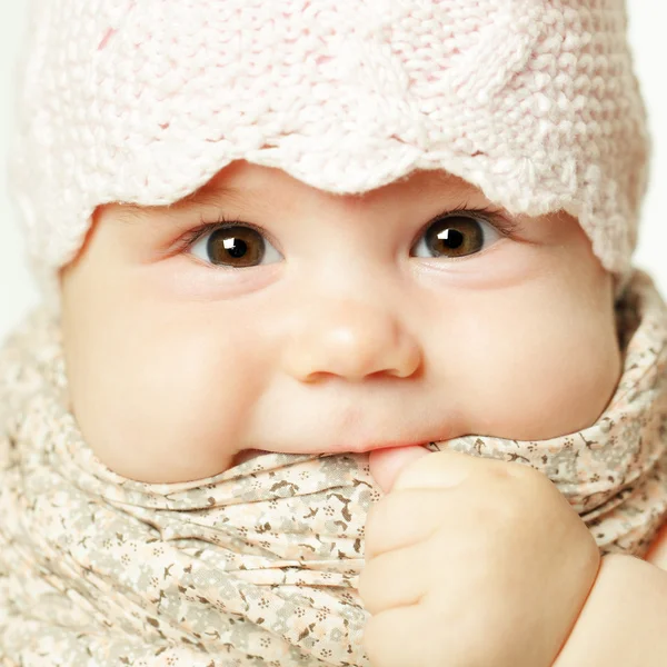 女の赤ちゃんの笑顔 — ストック写真