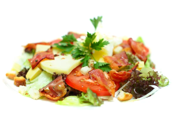 Salad with bacon — Stock Photo, Image