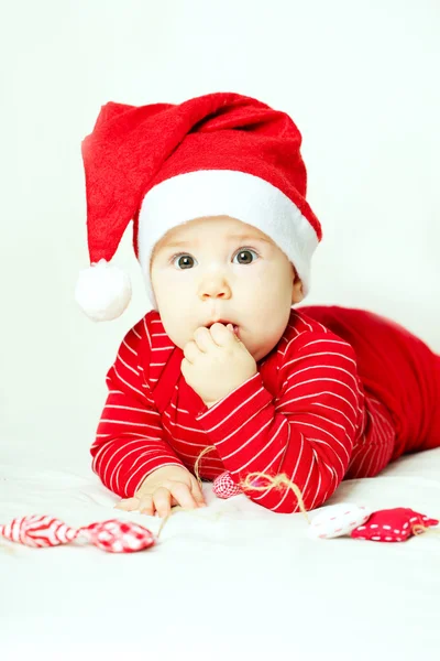 Child in Santa hat — Stock Photo, Image