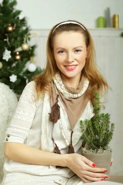 Christmas woman — Stock Photo, Image