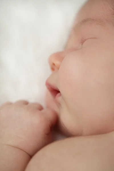 熟睡的婴儿脸庞 — 图库照片