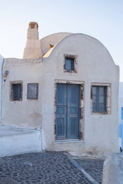 Santorini 'de güzel bir mimarlık binası.