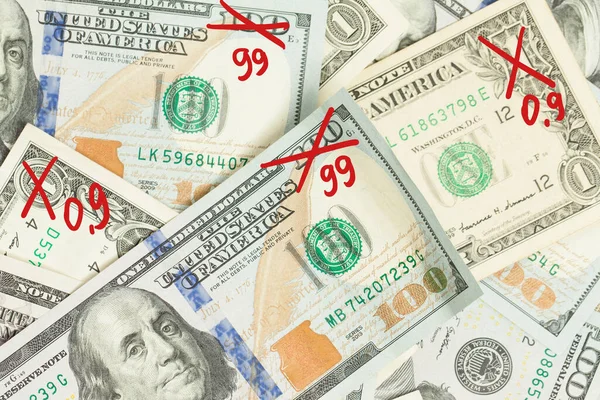 Banconote Dollari Usa Concetto Inflazione — Foto Stock