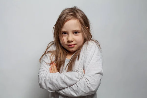 Nettes Kleines Mädchen Porträtieren — Stockfoto