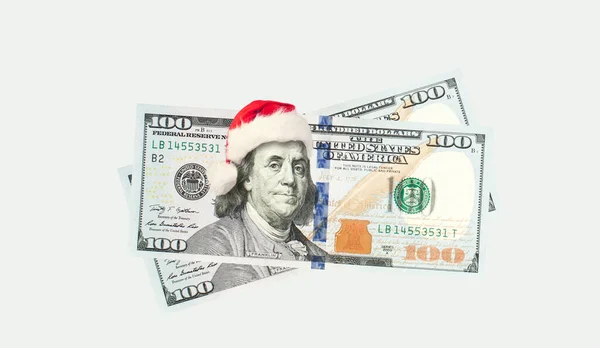 Dollar Santa Christmas Shopping Concept — Stock Photo, Image