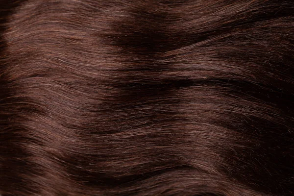 Closeup Άποψη Των Έγχρωμων Καφέ Μαλλιά Περιποίησης Μαλλιών Φόντο — Φωτογραφία Αρχείου