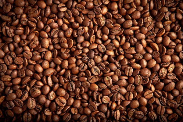 Roasted brown coffee beans — Stock Photo, Image