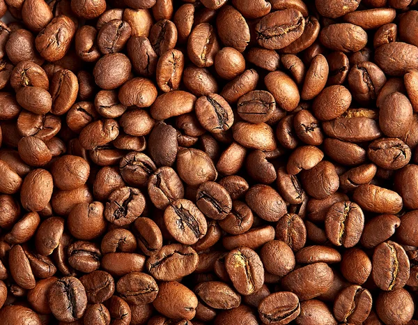 Roasted brown coffee beans — Stock Photo, Image