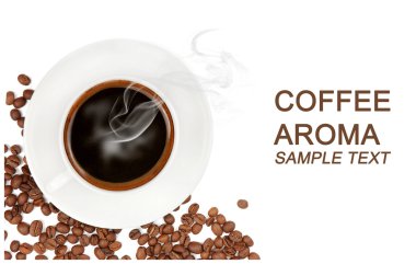 Kahve fincanı ve fasulye