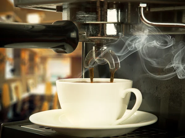 Coffee machine with cup — Stock Photo, Image