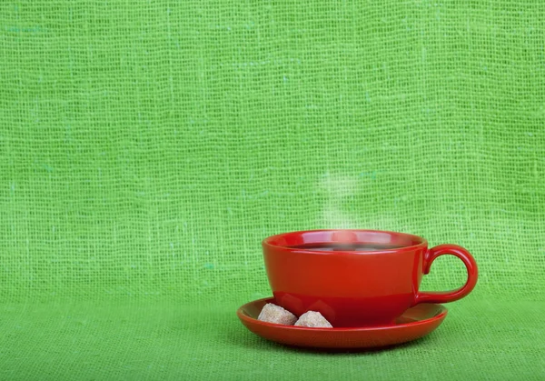 Xícara de chá ou café com espaço de cópia — Fotografia de Stock