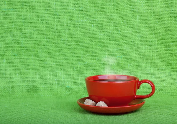 Tasse Tee oder Kaffee mit Kopierraum — Stockfoto