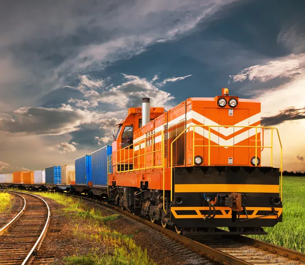 Tren de mercancías — Foto de Stock