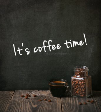 yazılı metin ile kahve