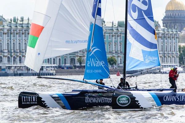 Extreme 40 Carrera de la serie de vela 2014 en Rusia, San Petersburgo — Foto de Stock