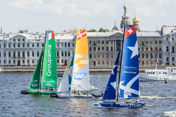 Extrema 40 sailing series ras 2014 i Ryssland, Sankt petersburg — Stockfoto