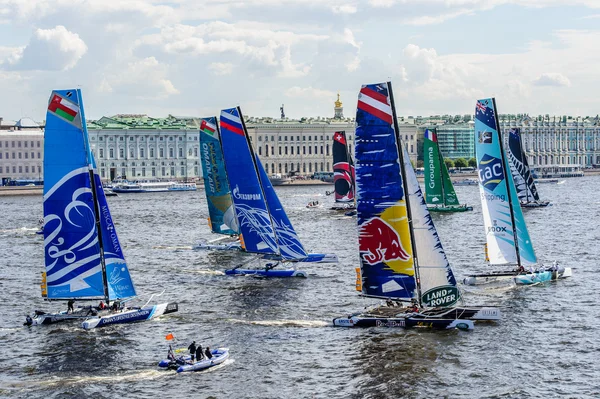 Extreme 40 Carrera de la serie de vela 2014 en Rusia, San Petersburgo — Foto de Stock