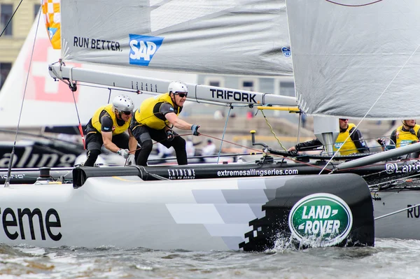 Extreme 40 Carrera de la serie de vela 2014 en Rusia, San Petersburgo — Foto de Stock